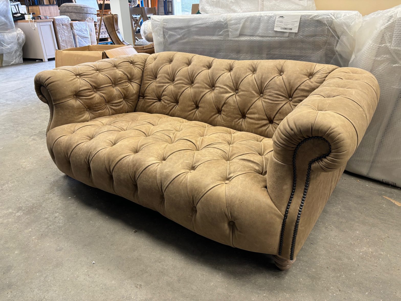 Tetrad Matisse Midi Sofa In Hunter Camel Leather WAREHOUSE CLEARANCE | Shackletons