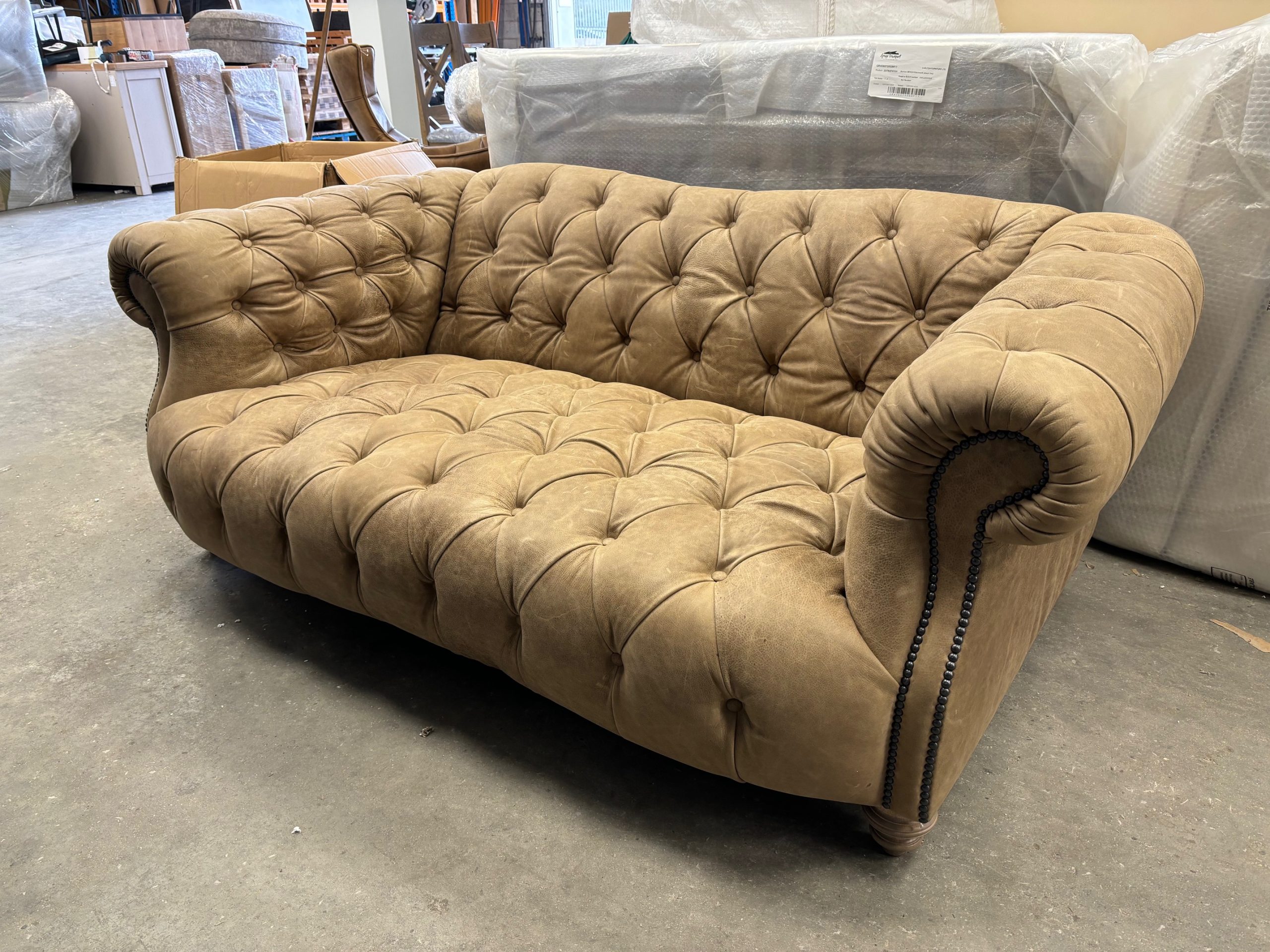Tetrad Matisse Midi Sofa In Hunter Camel Leather (WAREHOUSE CLEARANCE)