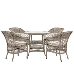 Gallery Outdoor Menton 4 Seater Round Dining Set | Shackletons