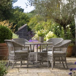 Gallery Outdoor Menton 4 Seater Round Dining Set | Shackletons