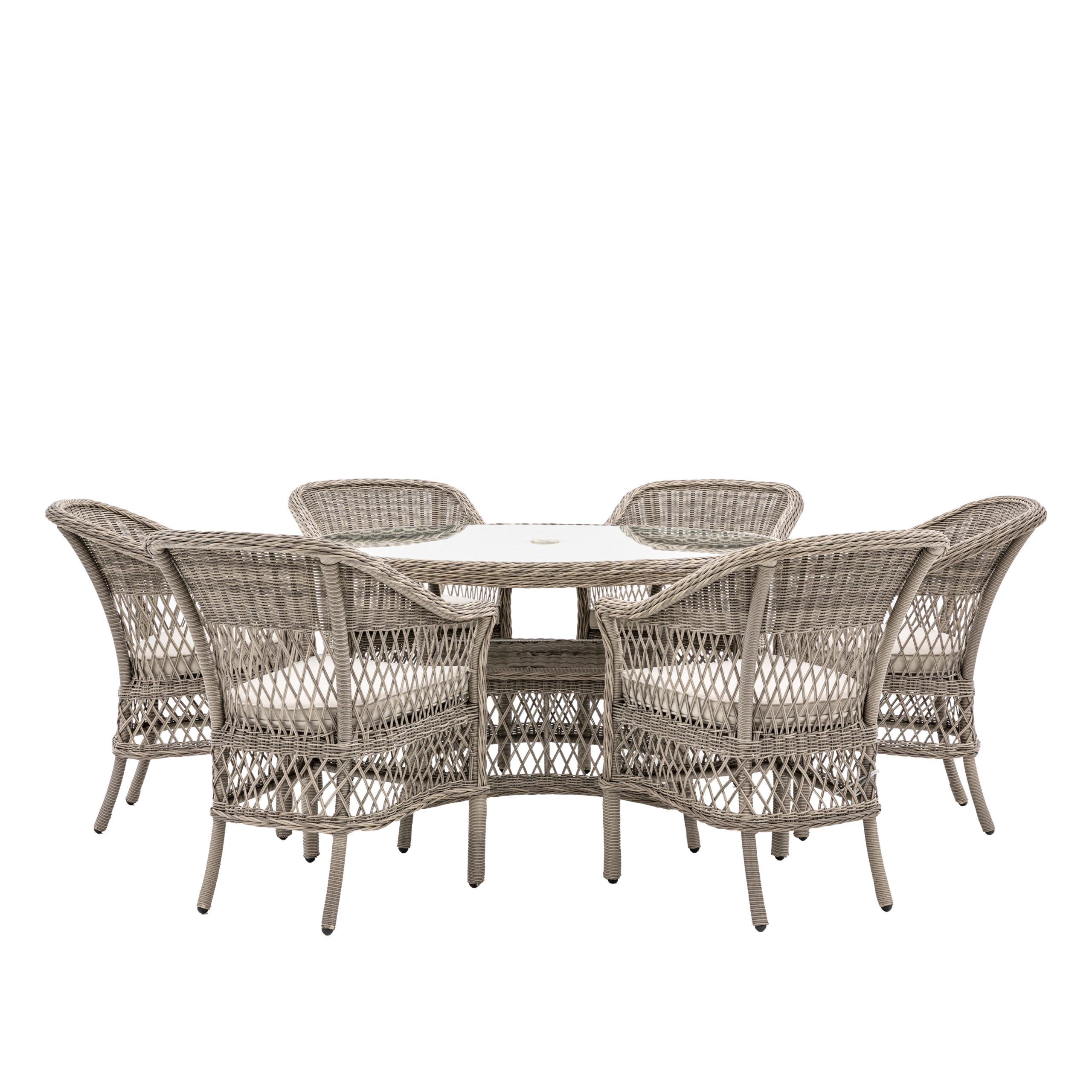 Gallery Outdoor Menton 6 Seater Round Dining Set