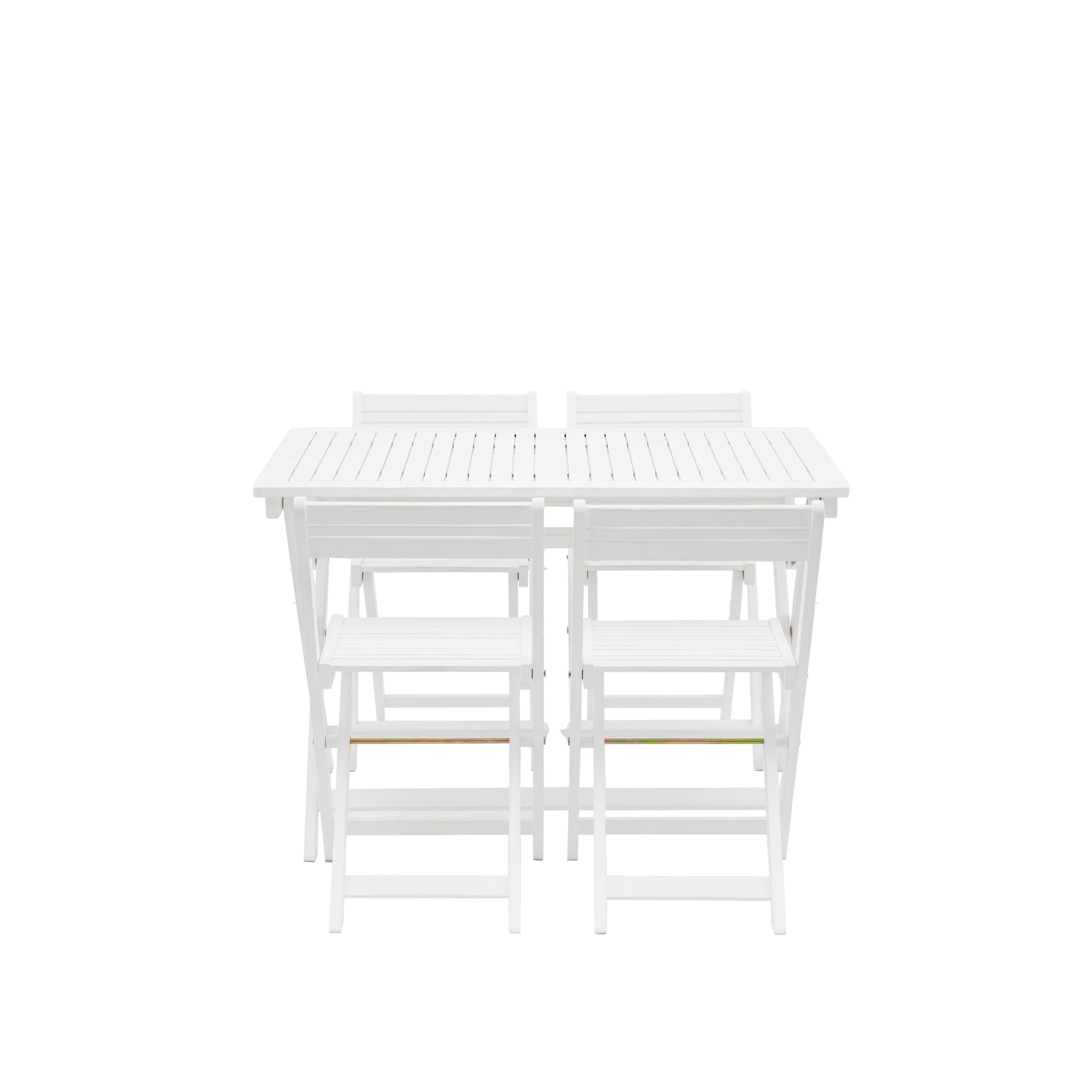Gallery Outdoor Lindos White Folding Dining Set
