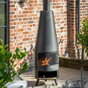 Gallery Outdoor Foligno Chiminea with Pizza Shelf 500x500x1865mm | Shackletons
