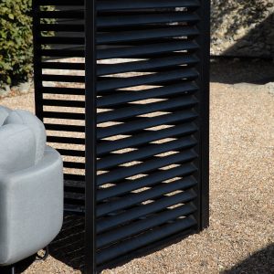 Gallery Outdoor Messina Pergola Louvre Screen Black 1230x2180mm | Shackletons