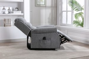 Global Furniture Alliance Andover Riser Recliner Chair in Grey Fabric | Shackletons