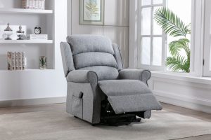Global Furniture Alliance Andover Riser Recliner Chair in Grey Fabric | Shackletons