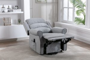 Global Furniture Alliance Andover Riser Recliner Chair in Grey Fabric | Shackletons