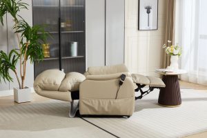 Global Furniture Alliance Normandy Riser Recliner Chair in Latte Leather | Shackletons