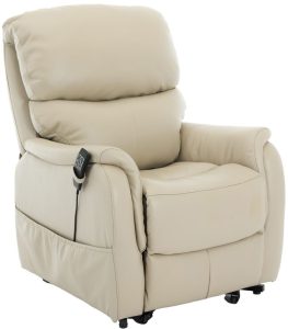 Normandy Riser Recliner Chair in Latte Leather | Shackletons
