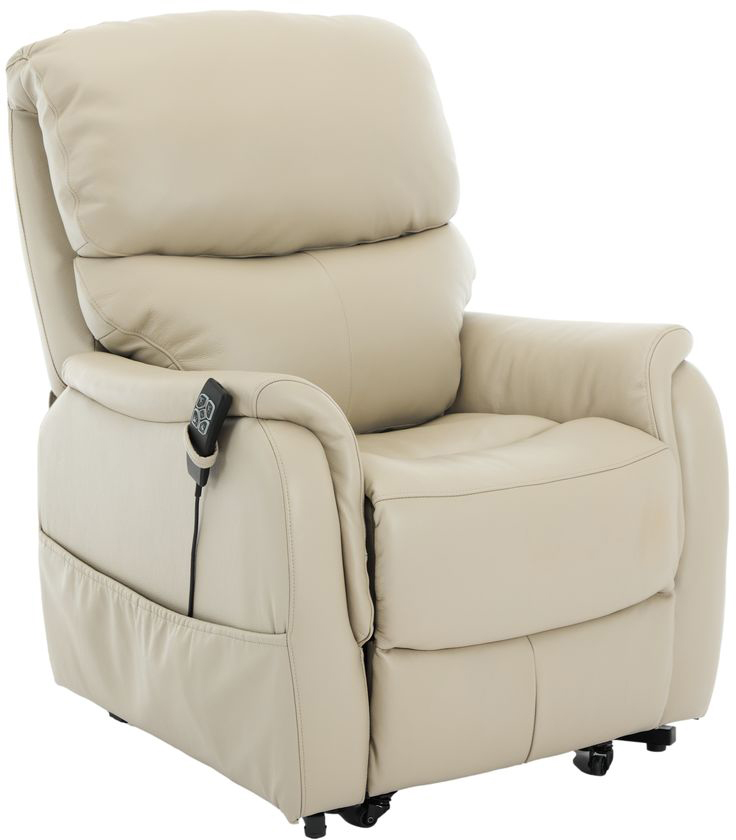 Normandy Riser Recliner Chair in Latte Leather