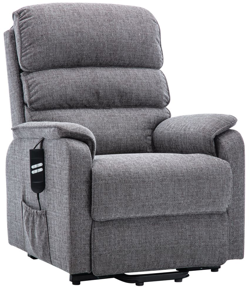 Valencia Riser Recliner Chair in Lisbon Grey Fabric