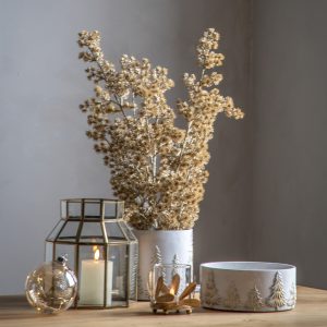 white pots with tree design | Shackletons