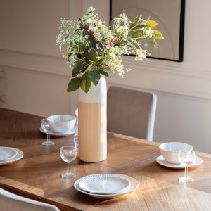 vase of flowers on dining table | Shackletons
