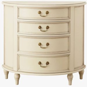Laura Ashley Clifton 4 Drawer Half Moon Chest in Ivory | Shackletons
