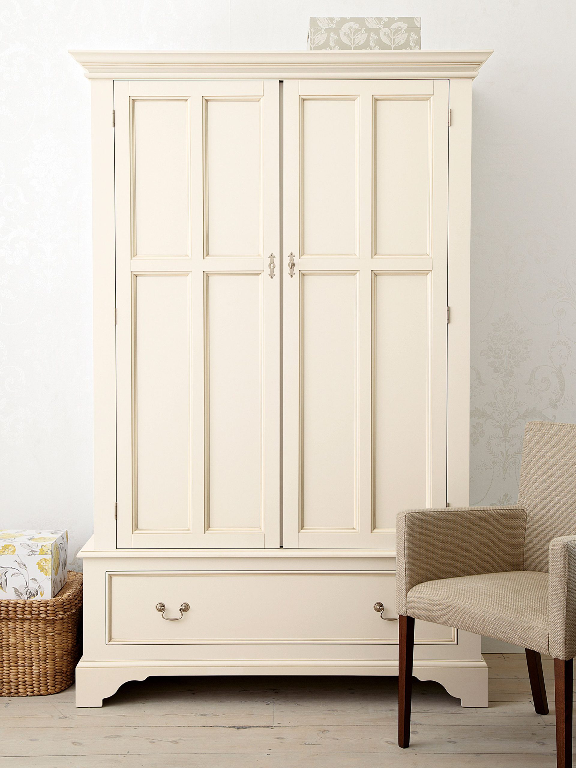 Laura Ashley Clifton 2 Door 1 Drawer Wardrobe in Ivory