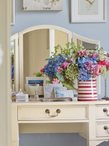 Laura Ashley Clifton 5 Drawer Dressing Table and Stool in Ivory | Shackletons
