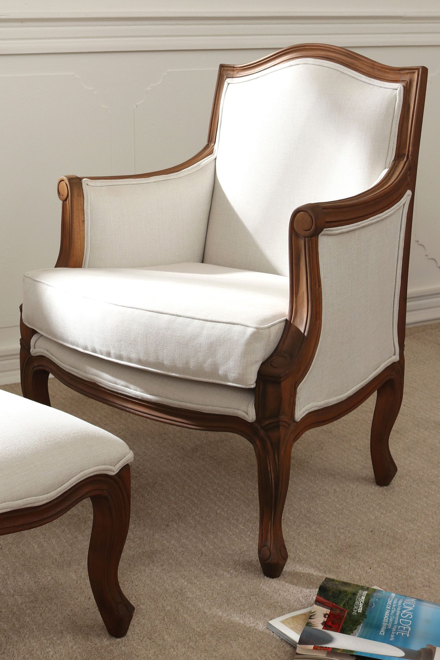 Laura Ashley Montpellier Lounge Chair in Walnut