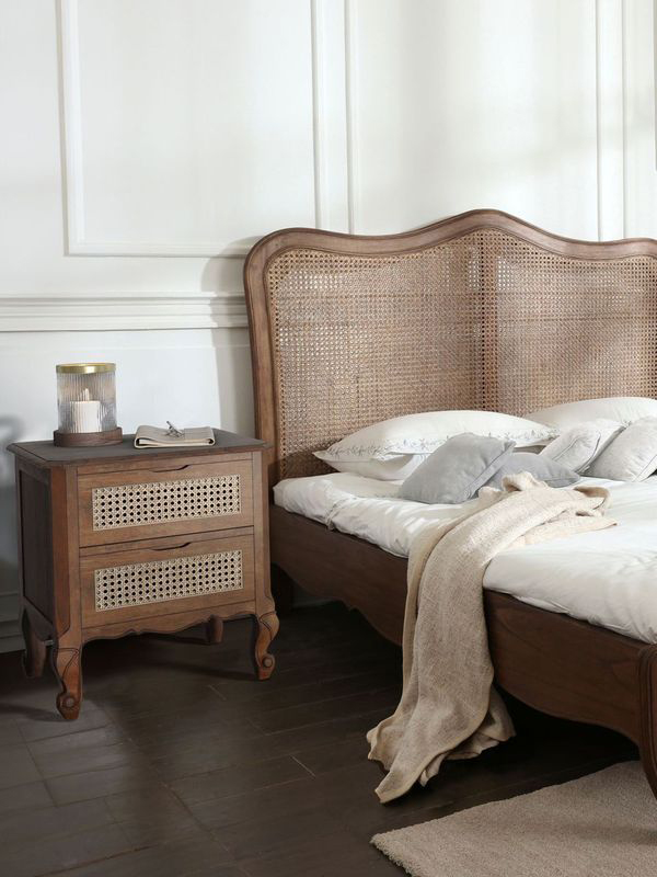 Laura Ashley Montpellier 2 Drawer Bedside Chest in Walnut