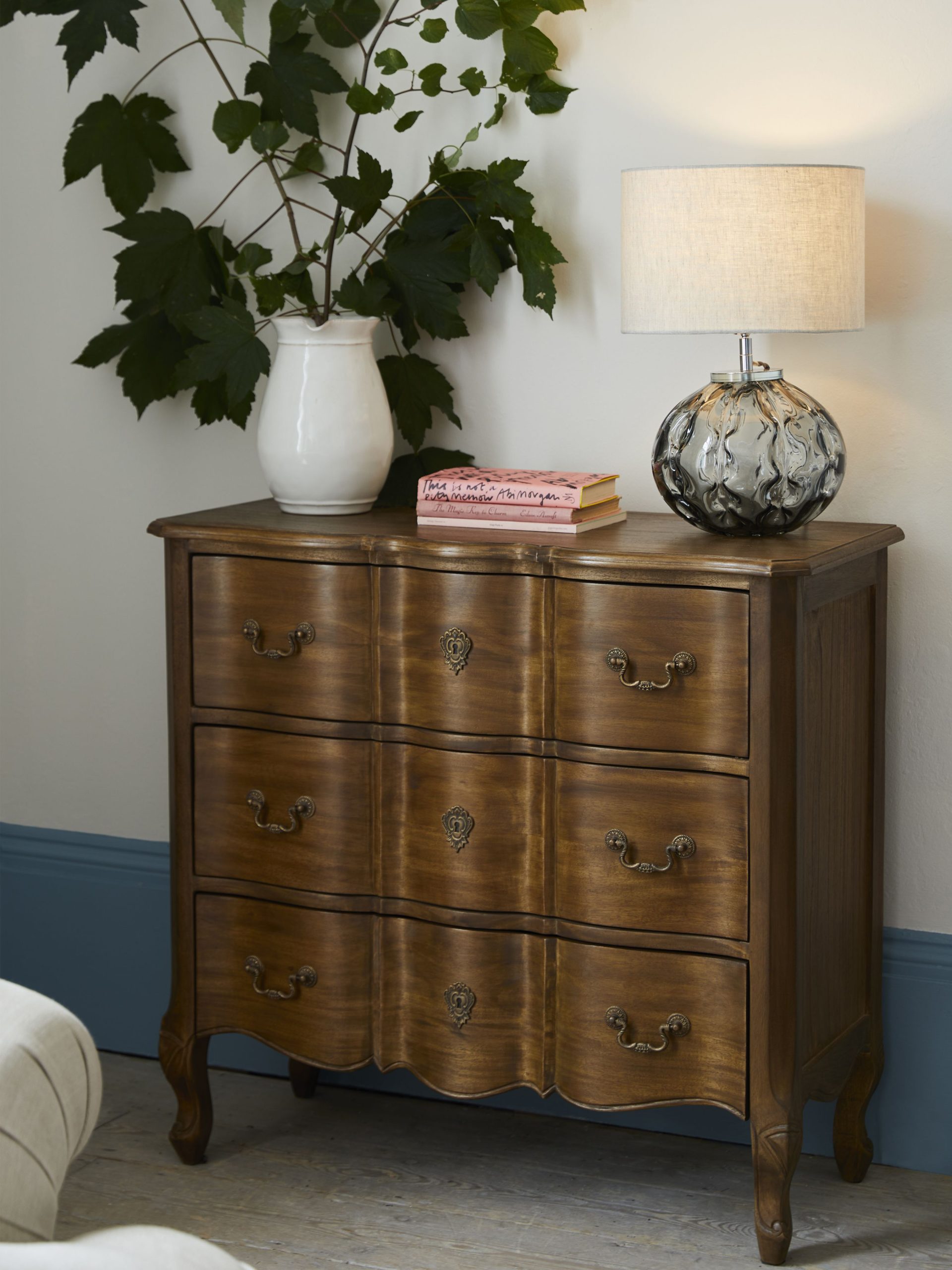 Laura Ashley Montpellier 3 Drawer Chest in Walnut