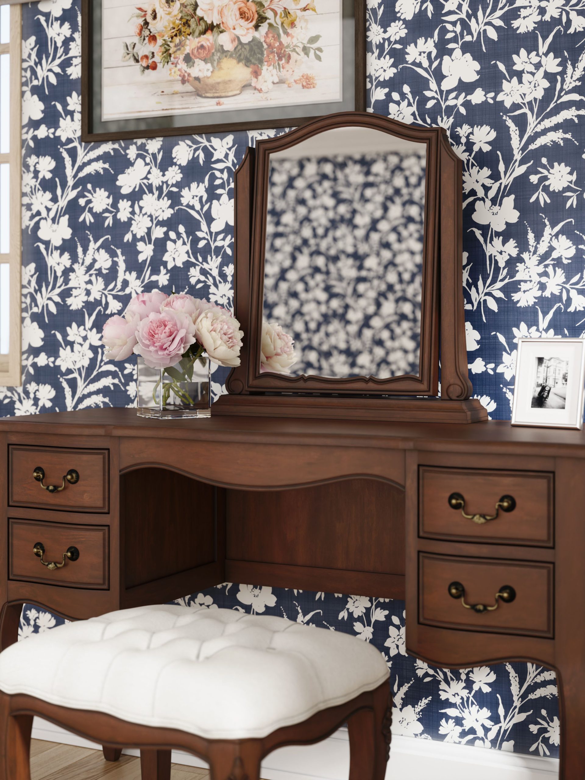 Laura Ashley Montpellier Dressing Table Mirror in Walnut