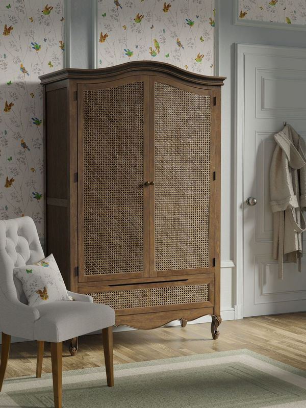 Laura Ashley Montpellier 2 Door 1 Drawer Wardrobe in Walnut