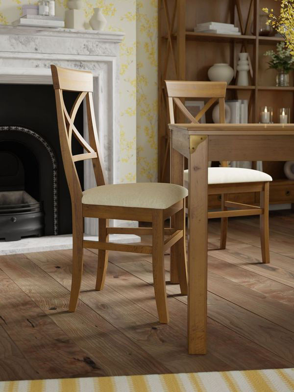 Laura Ashley Balmoral Pair of Dining Chairs in Honey