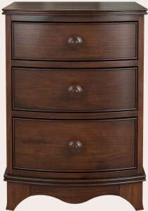 Laura Ashley Broughton 3 Door Bedside Chest in Dark Finish | Shackletons