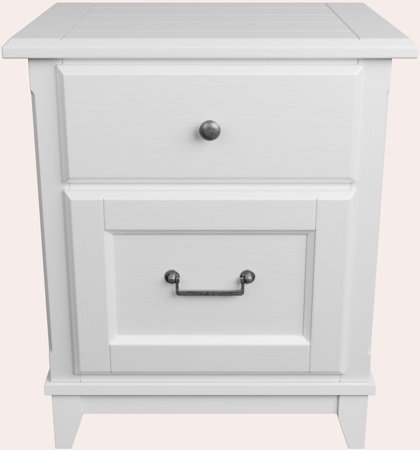 Laura Ashley Devon 2 Drawer Bedside Chest in White