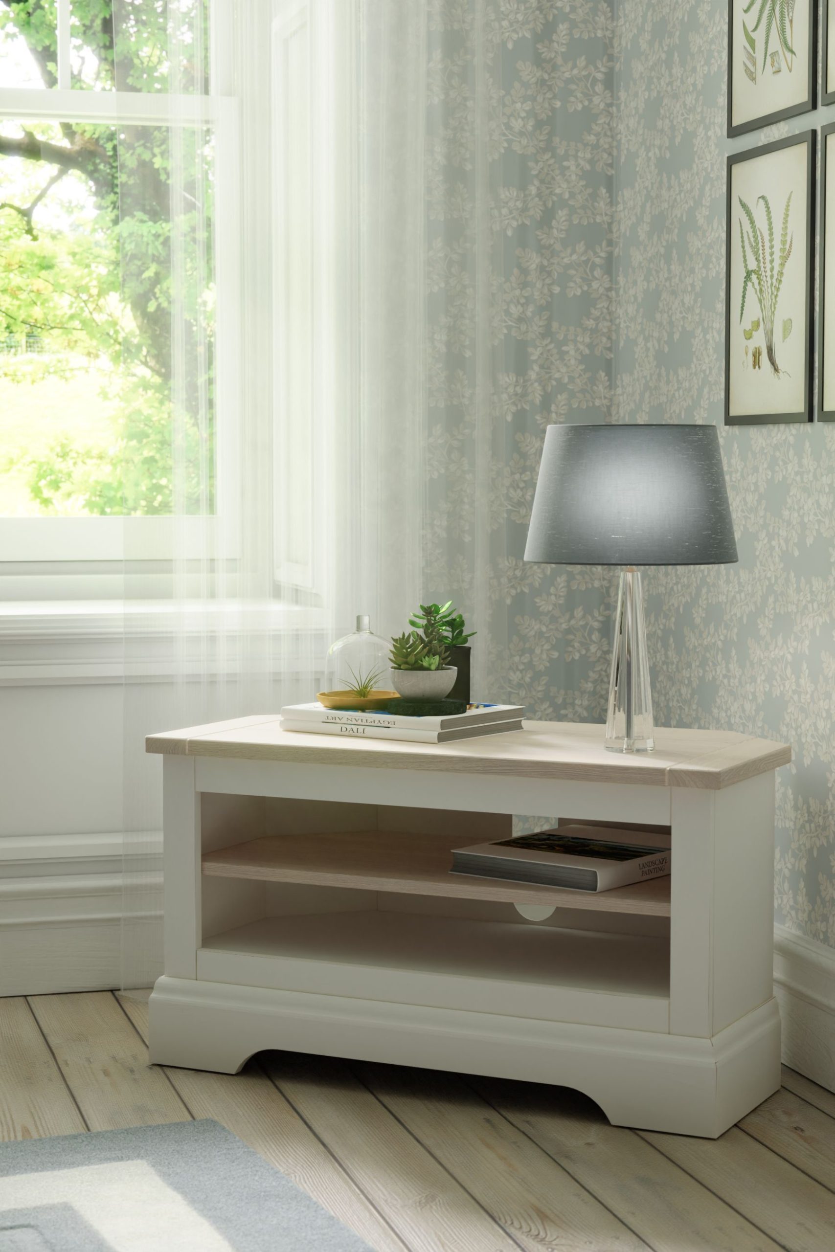 Laura Ashley Dorset Corner TV Unit in White
