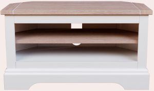 Laura Ashley Dorset Corner TV Unit in White | Shackletons