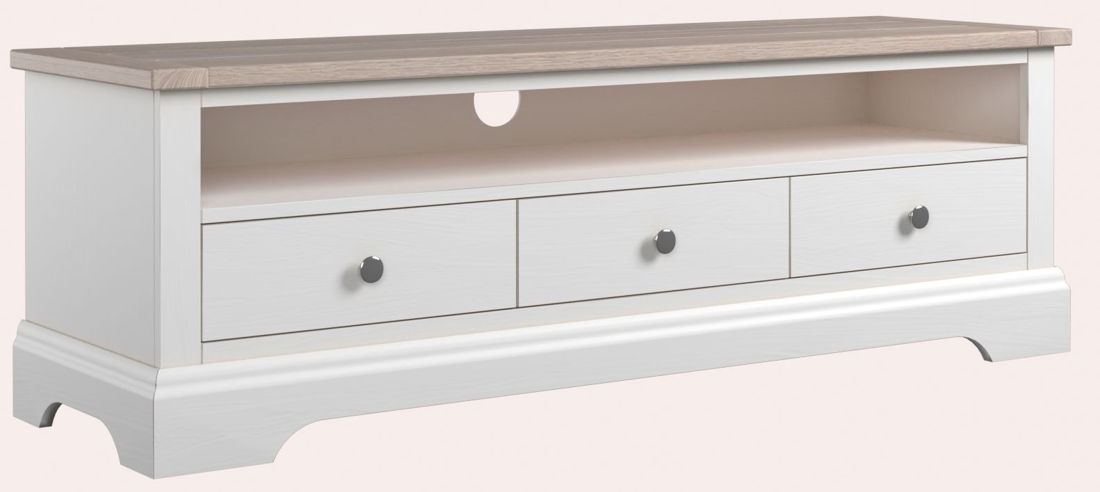 Laura Ashley Dorset Wide TV Unit in White
