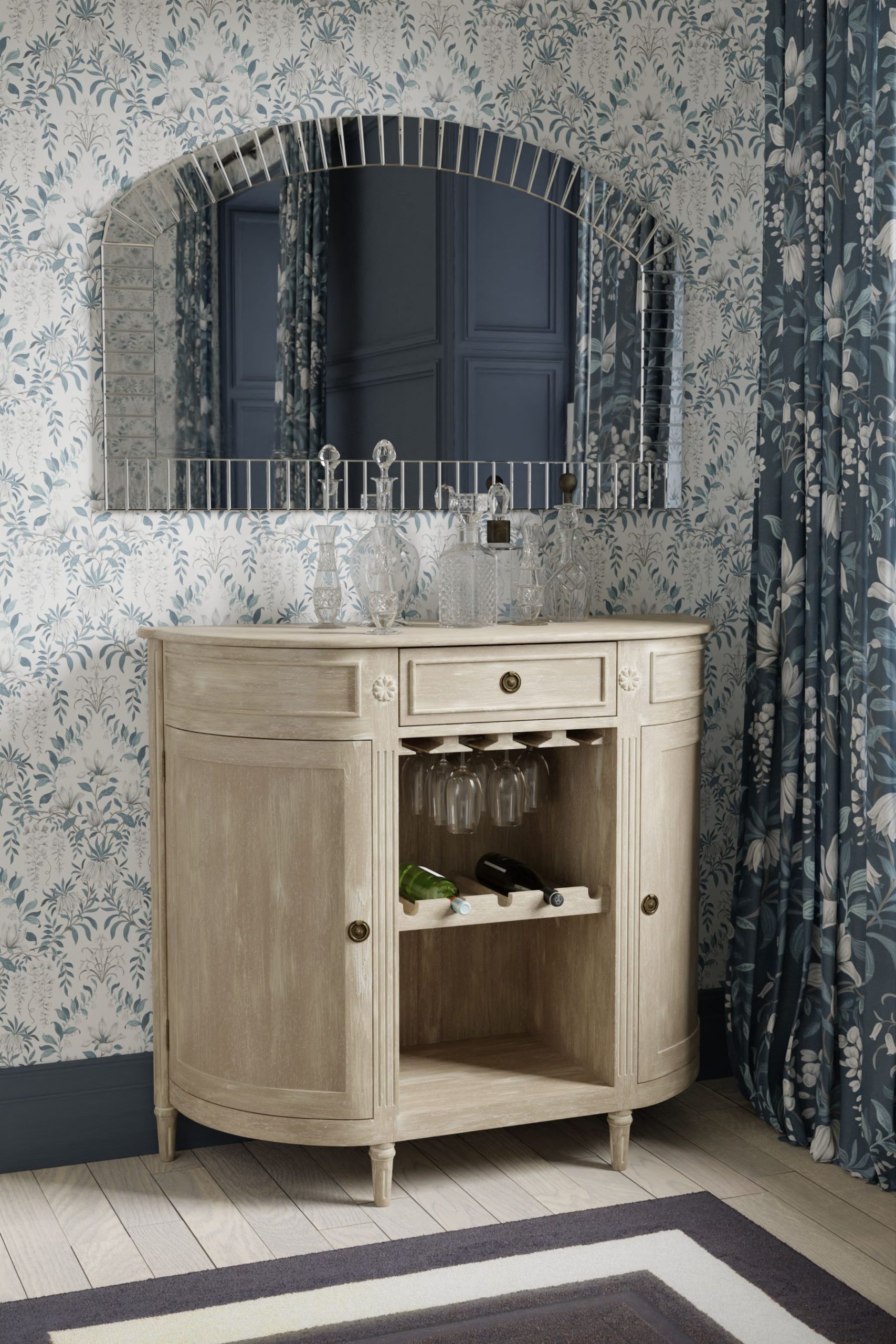 Laura Ashley Alouette 2 Door 1 Drawer Drink Cabinet