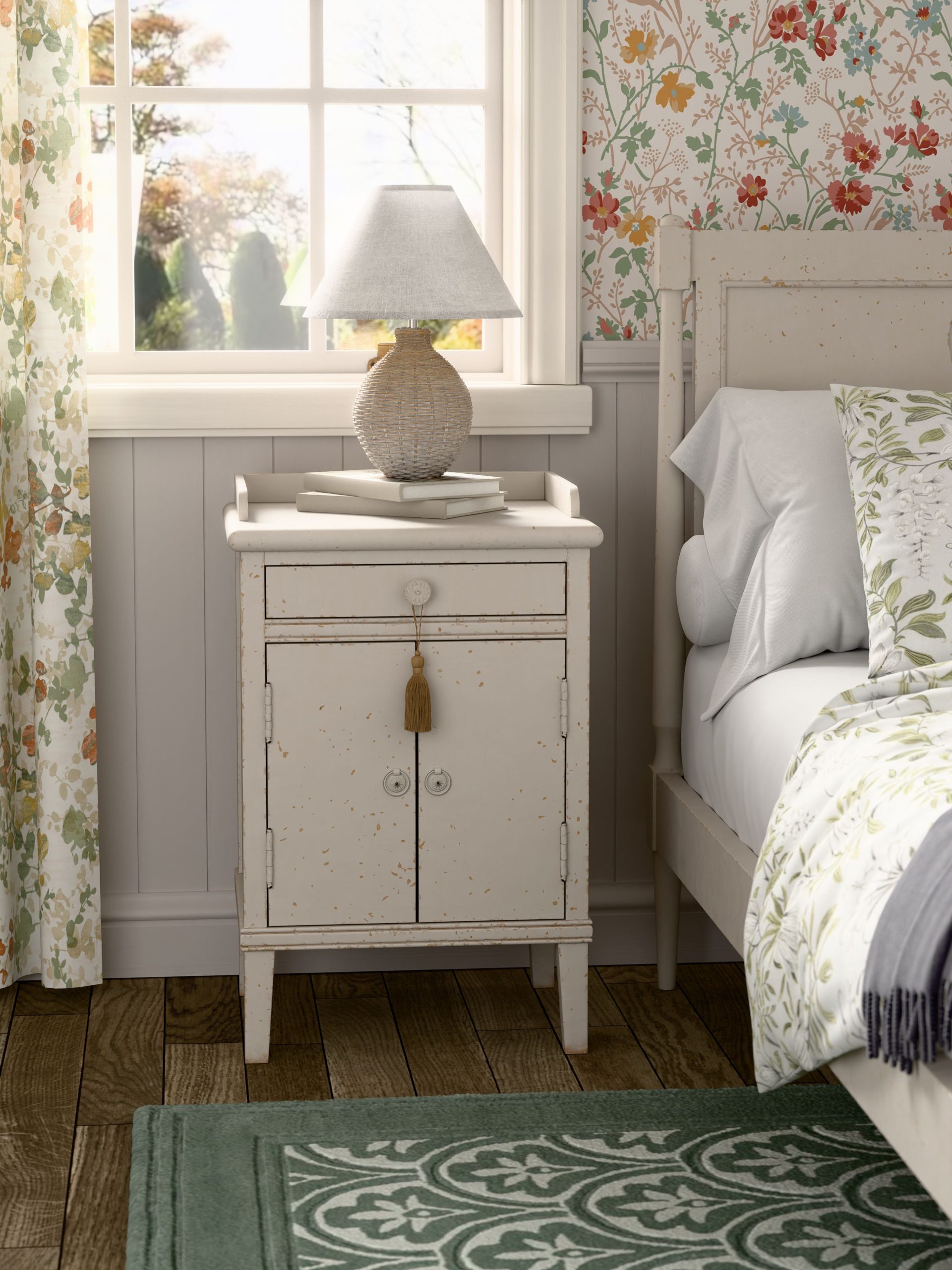 Laura Ashley Annaside 2 Door 1 Drawer Bedside Cabinet
