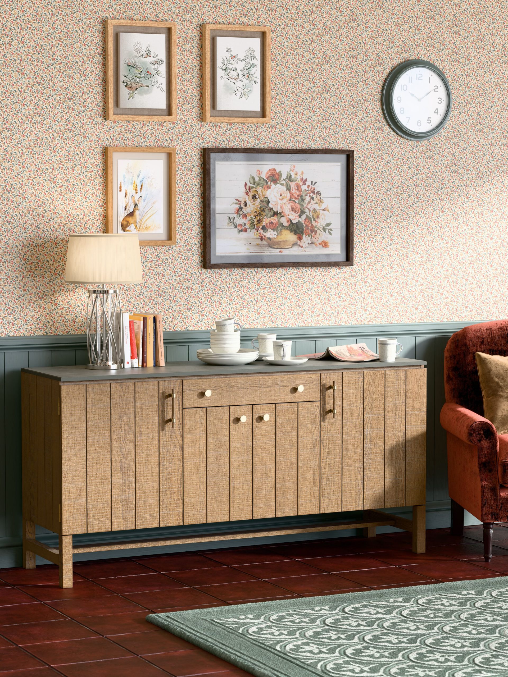Laura Ashley Braystone 4 Door 1 Drawer Sideboard
