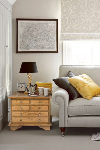 Laura Ashley Garrat Honey 6 Drawer Lamp Table | Shackletons