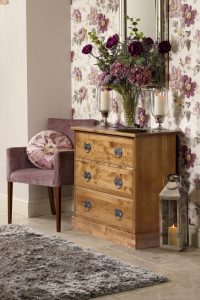 Laura Ashley Garrat Honey 3 Drawer Chest | Shackletons