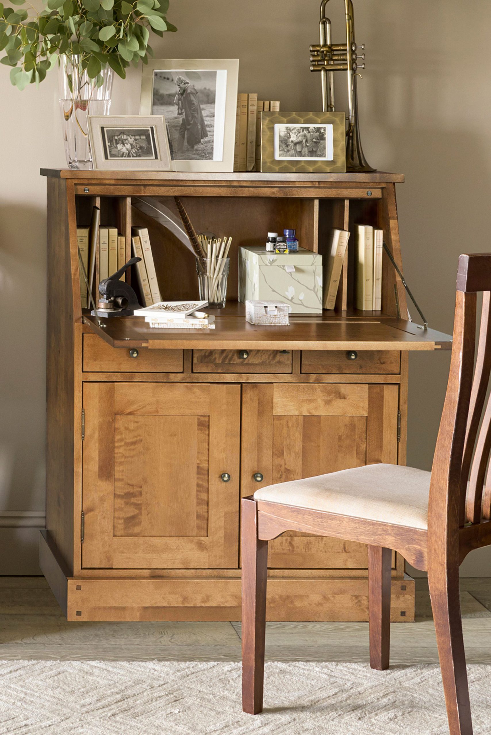 Laura Ashley Garrat Honey 2 Door 3 Drawer Bureau