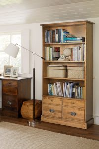 Laura Ashley Garrat Honey 4 Drawer Single Bookcase | Shackletons