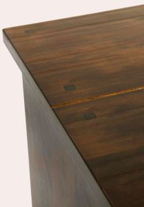 Laura Ashley Garrat Chestnut 6 Drawer Lamp Table | Shackletons