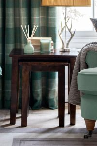 Laura Ashley Garrat Chestnut Nest of 2 Tables | Shackletons