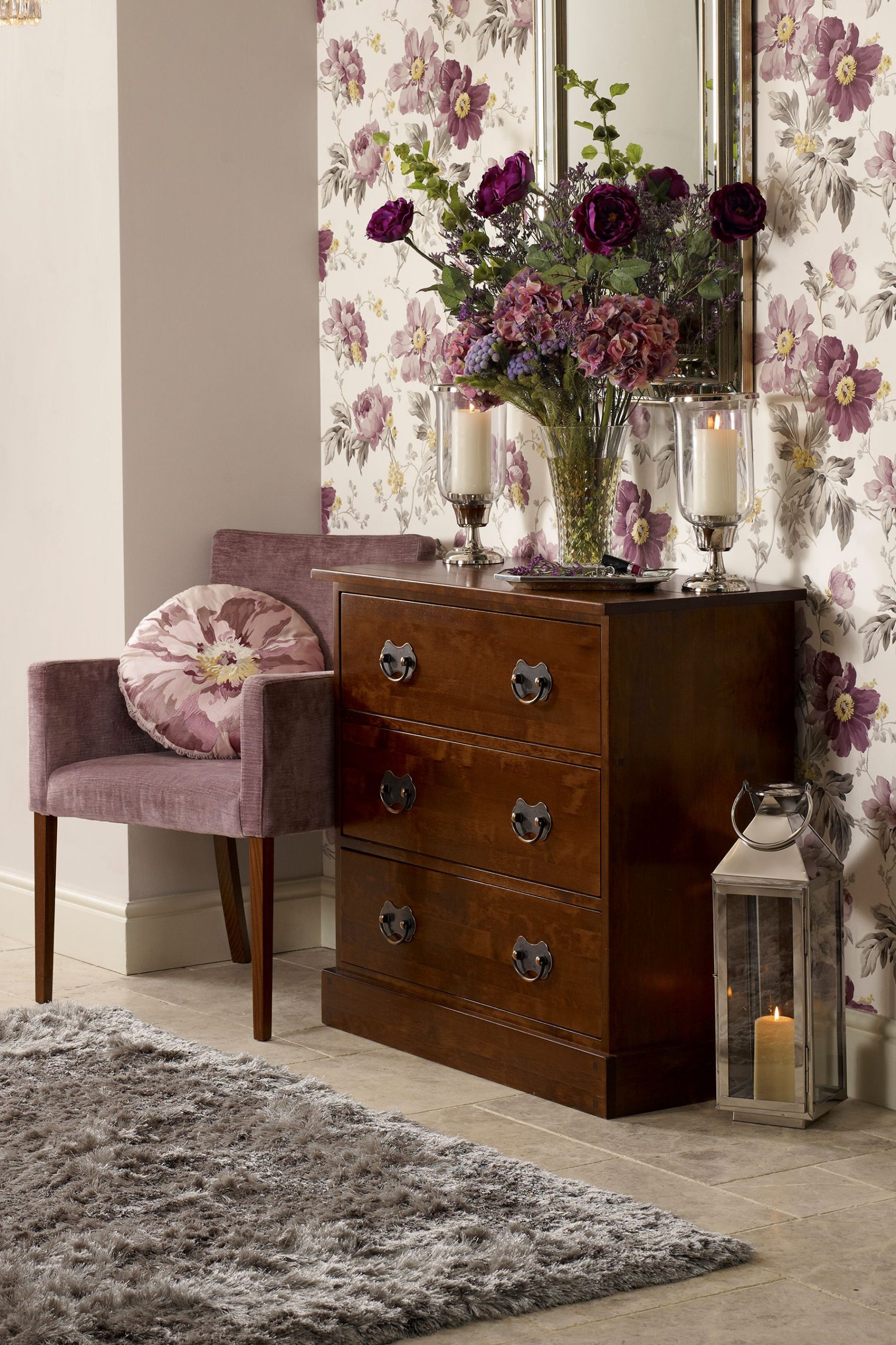 Laura Ashley Garrat Chestnut 3 Drawer Chest