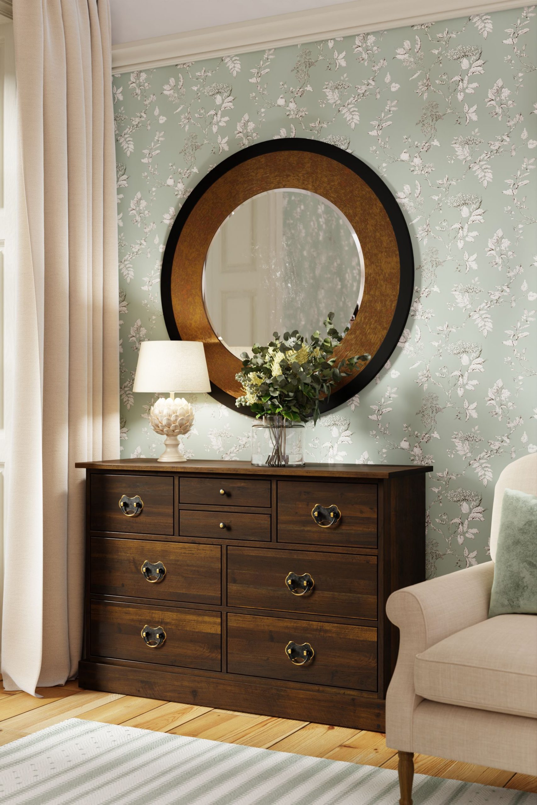 Laura Ashley Garrat Chestnut 4+4 Drawer Chest