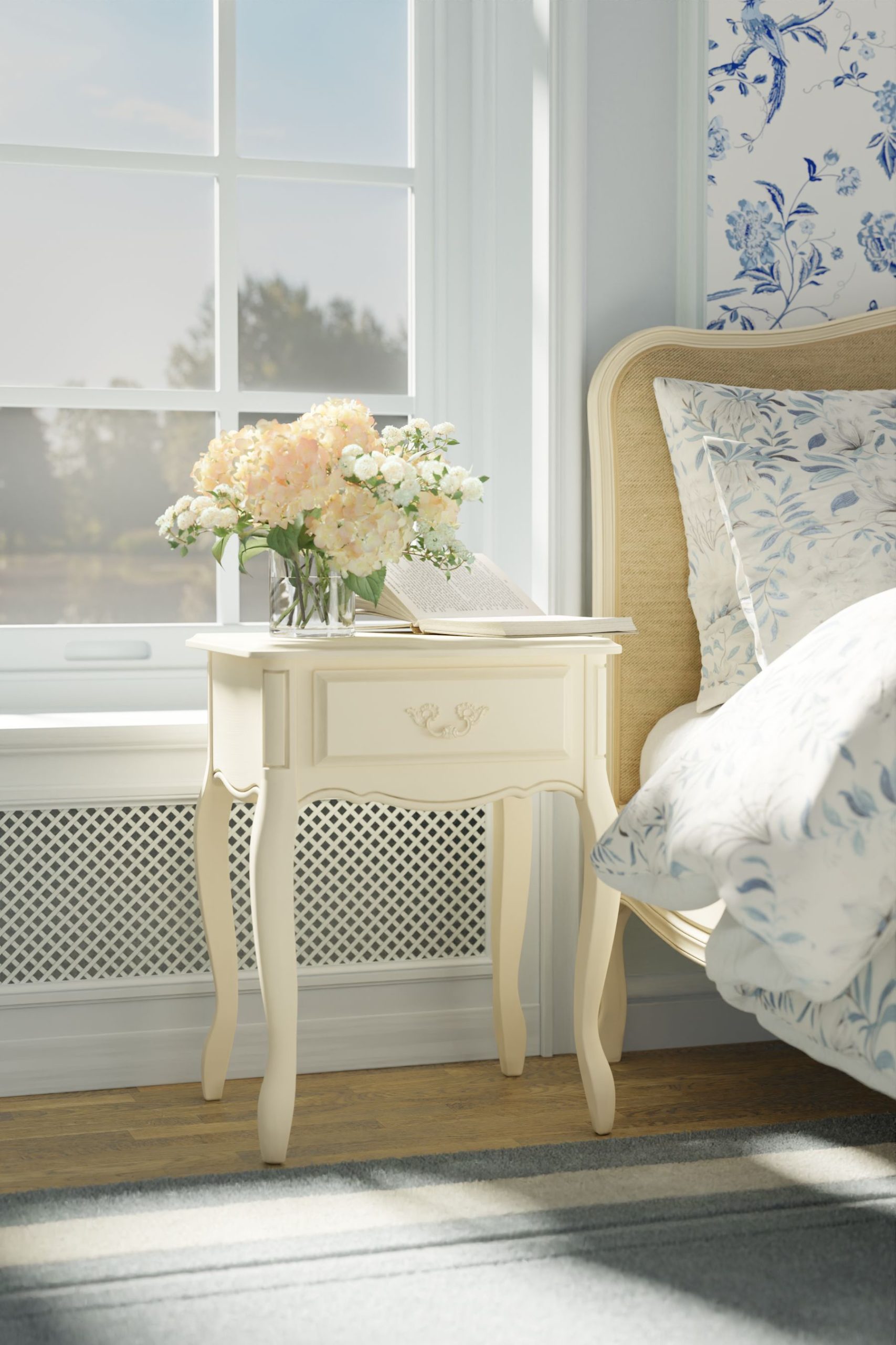 Laura Ashley Provencale Ivory 1 Drawer Side Table