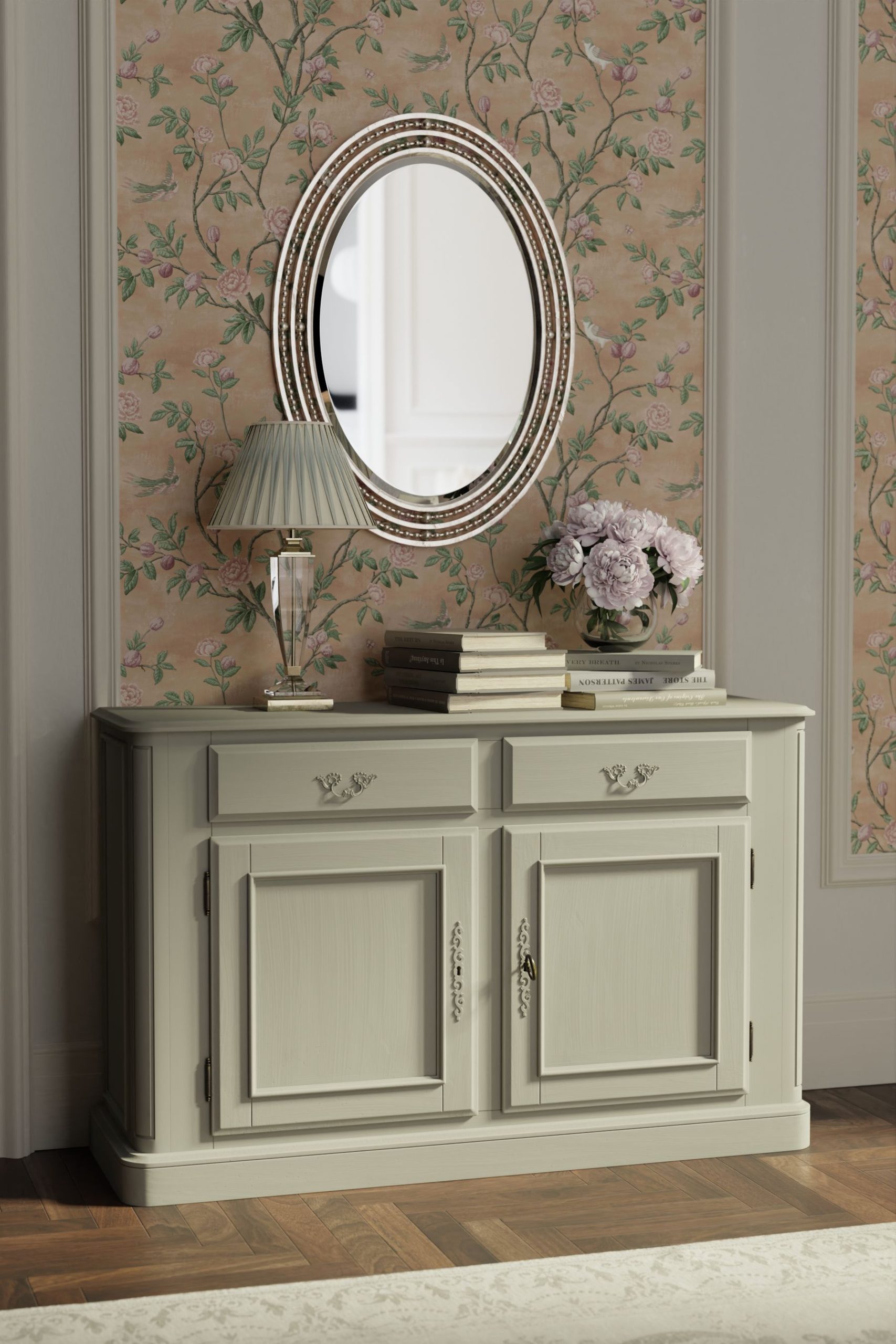 Laura Ashley Provencale Dove Grey 2 Door 2 Drawer Sideboard