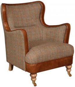 Ellis Chair in Hunting Lodge Harris Tweed Fabric | Shackletons