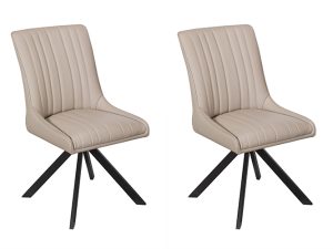 Pair of Chloe Dining Chairs   Taupe | Shackletons