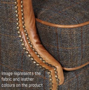Chester Club 3 Seat Sofa in Moreland Harris Tweed Fabric | Shackletons