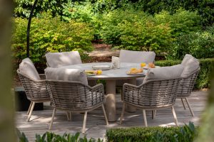 4 Seasons Outdoor Puglia 6 Seat Low Round Dining Set | Shackletons