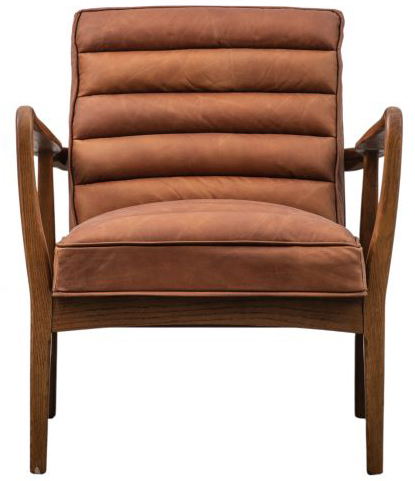 Gallery Direct Datsun Armchair Vintage Brown Leather