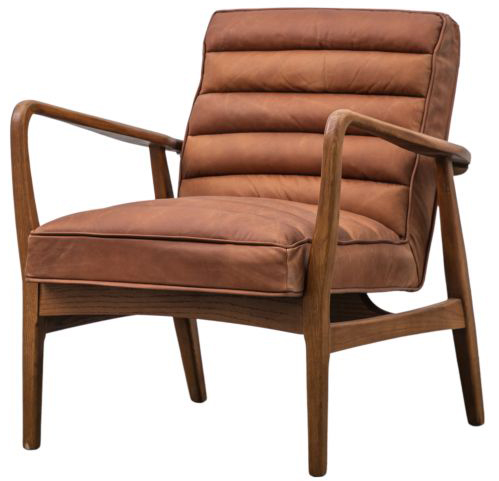 Gallery Direct Datsun Armchair Vintage Brown Leather | Shackletons